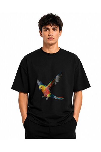 Inscriptie Tricou Unisex Bumbac Premium Casual " Papagal zburator "