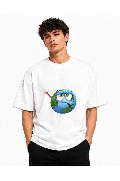 Inscriptie Unisex Βαμβακερό T-Shirt Υψηλής Ποιότητας  "Sick Planet "
