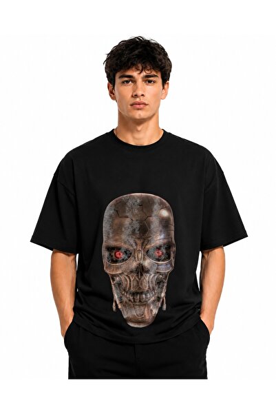 Inscriptie Tricou Unisex Bumbac Premium Casual " Robot head "