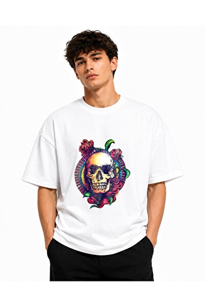 Inscriptie Tricou Unisex Bumbac Premium Casual " Calaveras art "