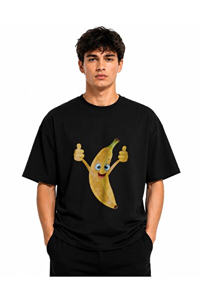 Inscriptie Tricou Unisex Bumbac Premium Casual " Banana emoji "