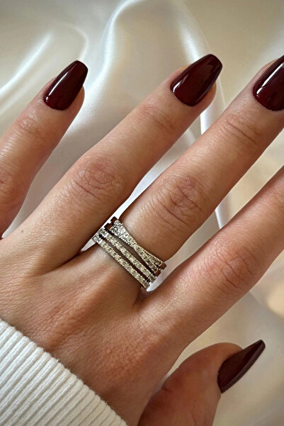 Leo'Stone New Season 3-Piece Cross Row Half Lap Zircon Stone Design Adjustabl...