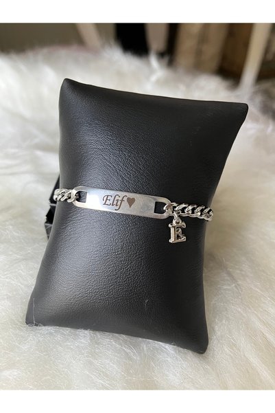 HayDün Letter Clad Steel Couple Dear Friend Unisex Bracelet Set