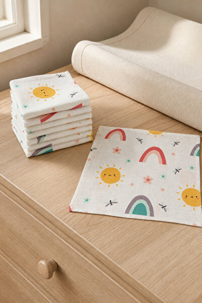 Ponchik 7-Pack 100% Cotton Double Layer Checkered Muslin Baby Mouth Wipes 25 ...