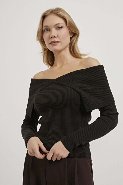 Arma Life Armalife 6303 Off-Shoulder Knitwear Women's Sweater