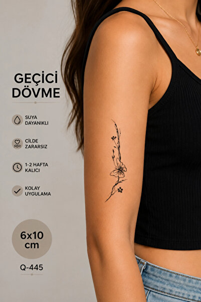 Barly Geçici Kelebek Figürlü Mini Dövme Tattoo