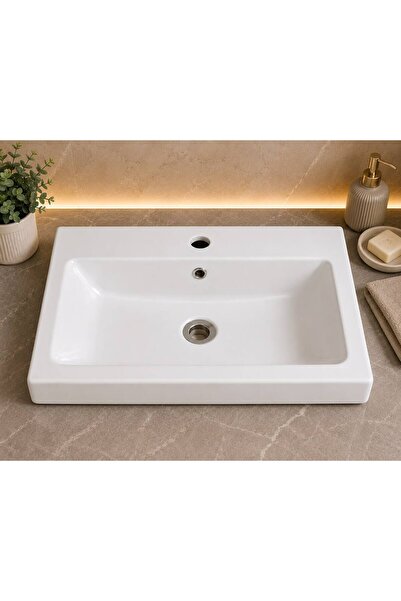 DEMEZLER MOBİLYA 65 cm Hilton Lavabo Taşı – Modern ve Dayanıklı