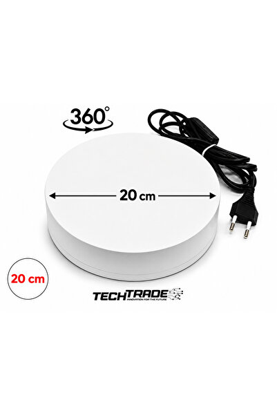 Tech Trade Ürün Çekimi Için 360° Dönen Stand Elektrikli 20cm Çapında
