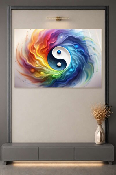 HMDS CONCEPT Γυάλινος πίνακας Yin Yang Balance 120