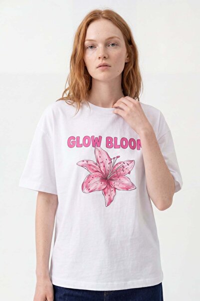 HAKKE Floral Printed Oversize T-Shirt