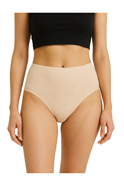 OrganicKid Yüksek Bel Kadın Ten Rengi Slip Külot 2'li Set