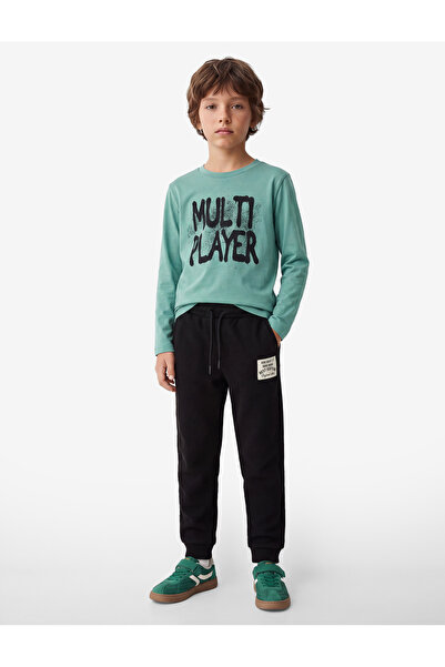 Koton Jogger Sweatpants with Pocket and Applique Detail