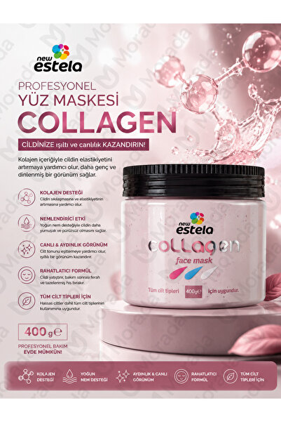 new estela PROFESYONEL YÜZ MASKESİ COLLAGEN 400GR