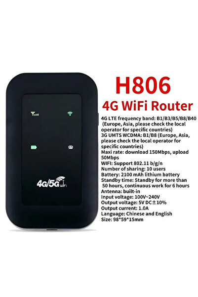choice2 414 H806 Black EU 2026 Car Mobile Wifi Hotspot Mobile WIFI Router 150...