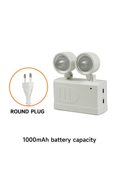 Choice 633-round plug LED Double Head Fire Emergency Light Adjustable Wall-mo...