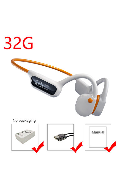 Choice X10-White-LED-32G Bone Conduction Earphones Bluetooth Wireless IPX8 Wa...