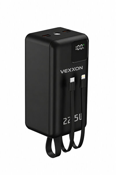 VEXXON 50.MAh Çoklu Kablolu Dijital Gostergeli Led Işıklı Hızlı Şarj Powerbank