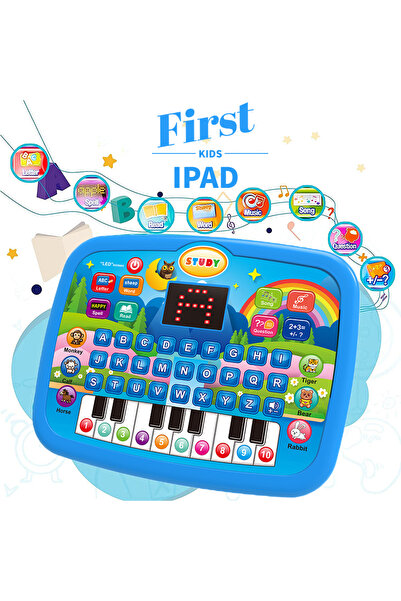 Choice Blue Kids’ Education Tablet Toy, Age 3+ Literacy Math Music Learning, ...
