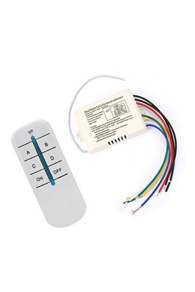 Choice 220V 4 Ways ON/OFF Digital Wireless Wall Light Receiver Transmitter Re...