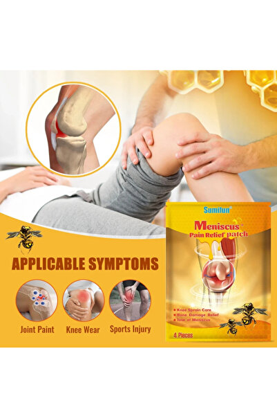 SUMIFUN Meniscus Knee Pain Relief Patches for Joint & Muscle Ache, 4 Pieces