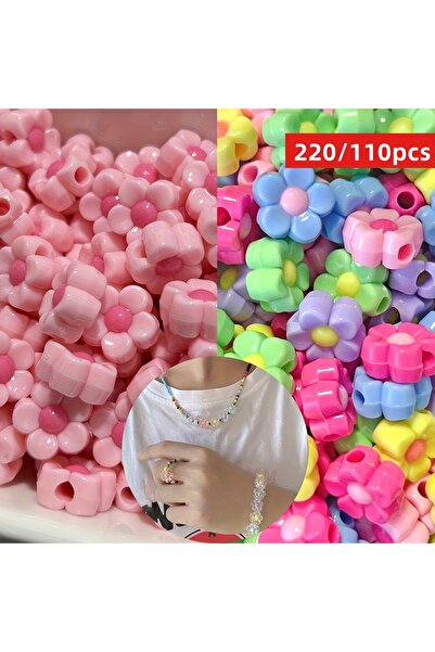 Choice1 110 قطعة من الخرز الزهري مقاس 12.5 ملم، 220/110 قطعة من الخرز الزهري ...