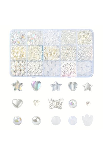 Choice B-15-6 15 Grid Bead Decoration Kit, Pure Color Matching, Heart, Pentag...