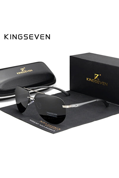 Choice7 Orignal Gun Gray KINGSEVEN Rimless Pilot Sunglasses Polarized UV400 T...