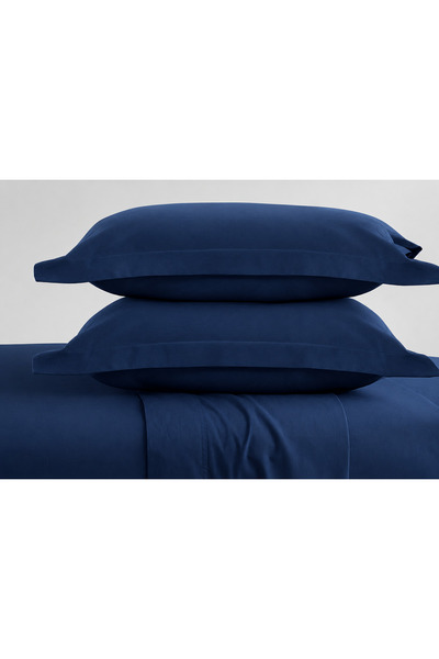 Liz Line Set doua huse perna, bumbac ranforce culoare bleumarin, colectia "Mo...