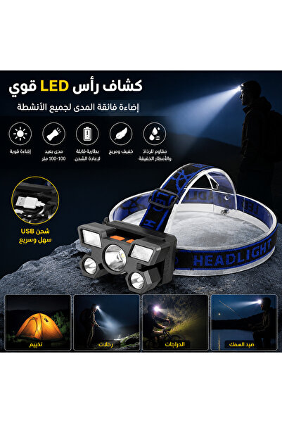 Generic Rechargeable LED Headlamp for Outdoor Camping Hiking and Night Work