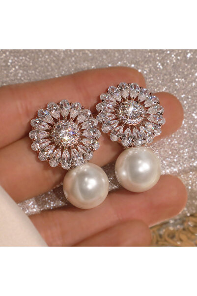 Choice WHITE E2693 Huitan Romantic Women Stud Earrings Imitation Pearl Delica...