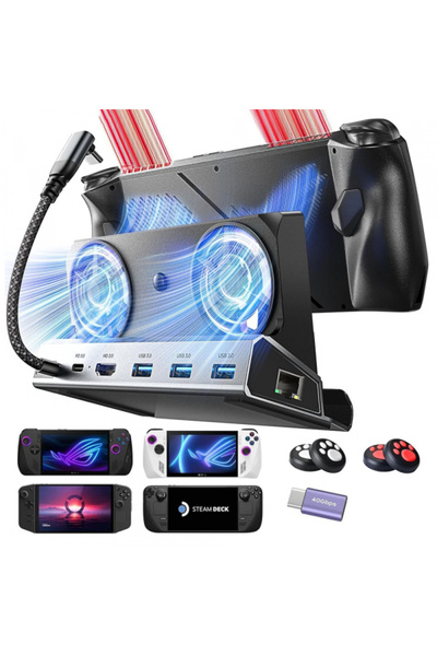 LISEN Hub Suport cu Cooler S1 pentru Consola ROG / Lenovo / Razer / Aya / Log...