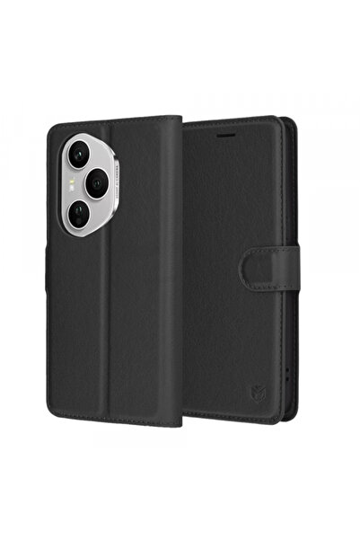 HONOR Husa pentru 400 Pro, Techsuit, Leather Folio, Neagra