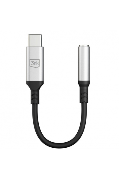 Universal Adaptor Audio USB-C - 3.5mm 3MK, Argintiu
