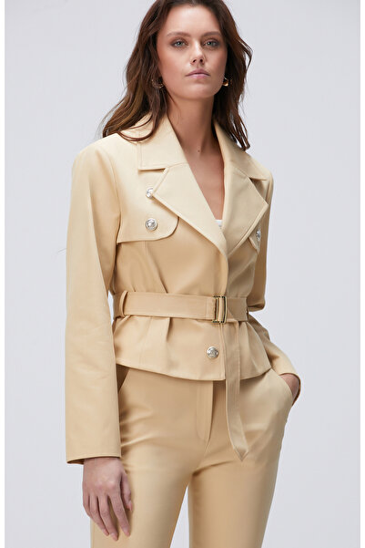Network Bej Trench Coat