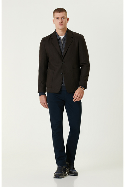 Network Lacivert Fitilli Kadife Casual Pantolon