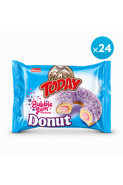 Today Donut Bubblegum (Sakız Aromalı) Kek 35 Gr. 24 Adet (1 Kutu)