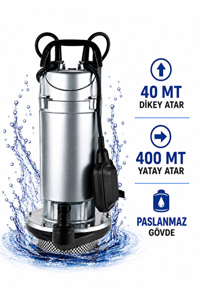 OPTIVEX 2 Hp Şamandıralı Dalgıç Su Pompası Su Motoru 4OMt Dik Atar
