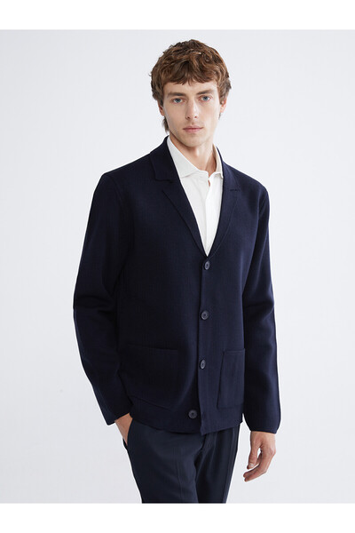 LC Waikiki Nevavm Standard Pattern Men's Knitwear Cardigan with a Difference