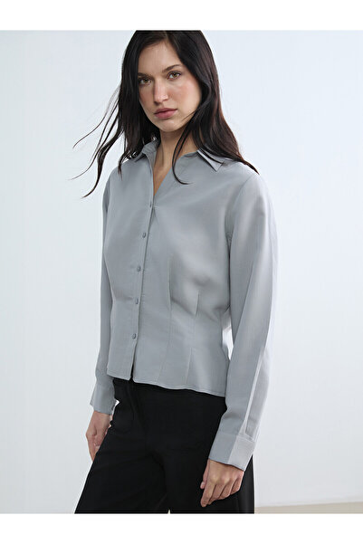 LC Waikiki Two Mt Shop Quality Shirred Poplin Women's Shirt