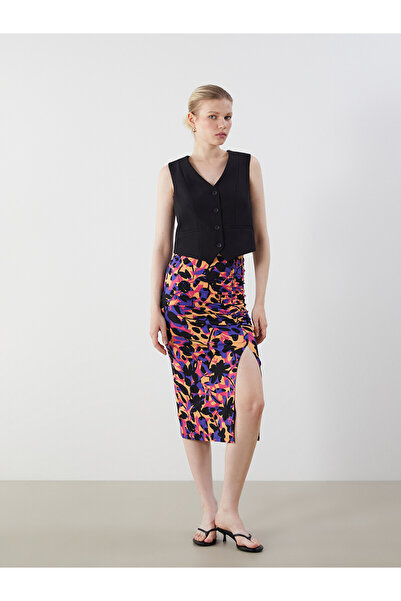 LC Waikiki Original Elastic Waist Floral Gathered Skirt