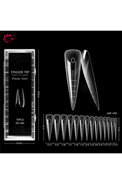 Choice T-70pcs-box TP 70pcs/140pcs Clear Nail Dual Form Full Cover Nail Exten...