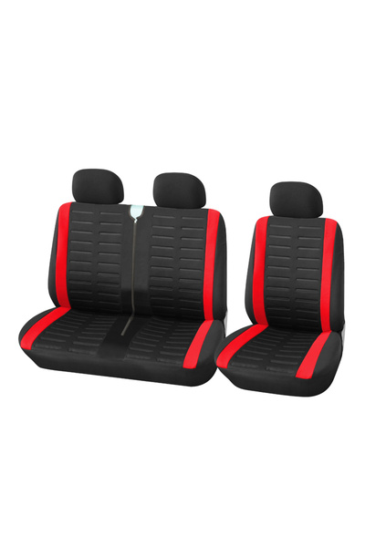 Choice RED 1+2 Red Seat Covers Car Seat Cover for Transporter For Renault Mas...