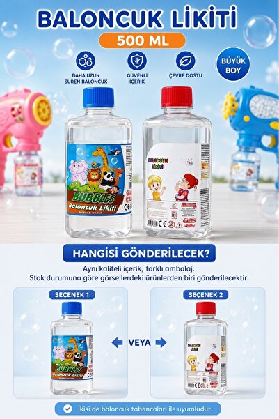 ZİVENTA 1 Adet Bubble Gun|Köpük Oyuncağı|Baloncuk|Işıklı ve Karakter Figürlü|...