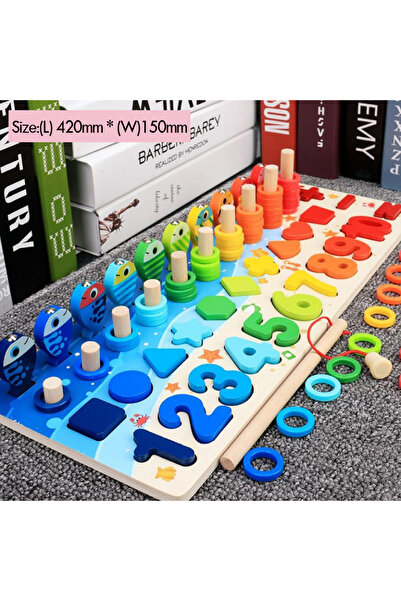 choice2 L-Shape Number Wooden Puzzles Shape Sorter Montessori Toy Magnetic Fi...
