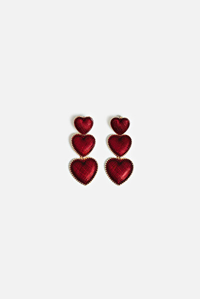AKSWSUAR Heart Shaped Dangle Earrings