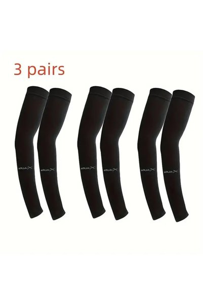 Choice One Size black 3 Pair of Breathable Sun Protection Sleeves - Breathabl...