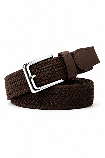 ELROZO Men's Braided Elastic Belt 3.5 cm