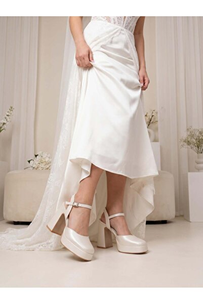 Nesil Shoes Mrv 185821 Open Back Wedding Dress Sandals