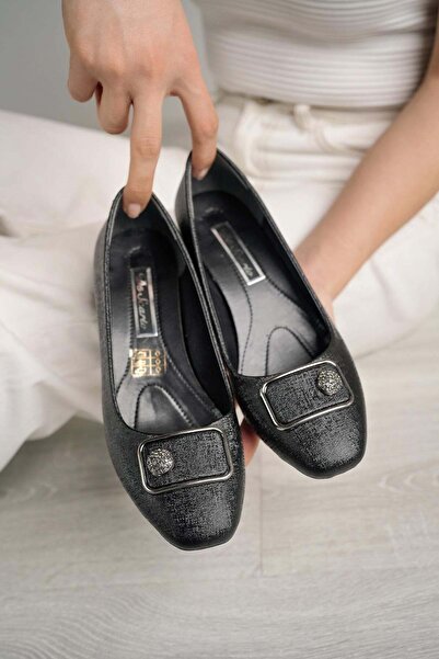 Nesil Shoes Desca 221 Μαύρα γυναικεία παπούτσια με τακούνι Nova
