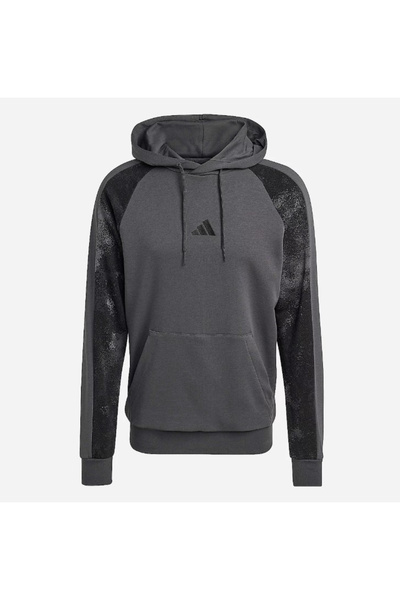 adidas KC0705 M CAMO PRINT HD Erkek Sweat Gri Siyah